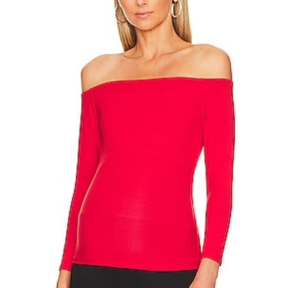 HATCH Maternity The Off The Shoulder Body 3/4 Longsleeve Top Rouge Red XS NWT - Picture 1 of 15
